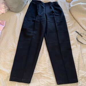Vintage Black Hi Rise Polyester Tapered Leg Pants 13